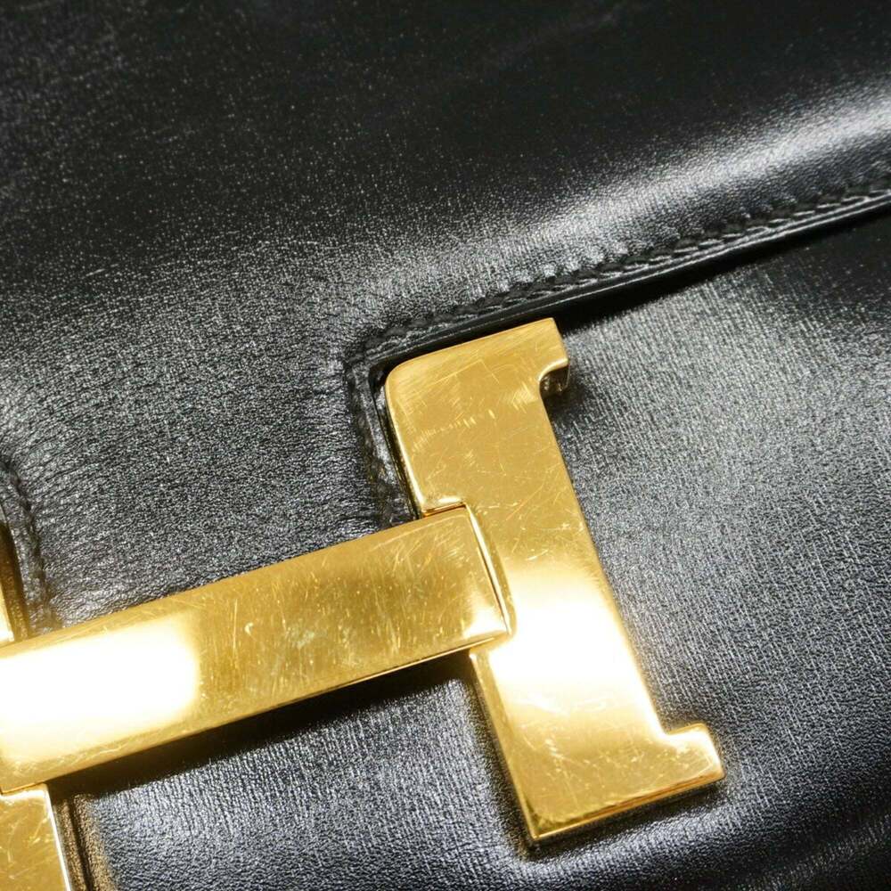 Hermes Constance 23 Shoulder Bag, Box Calf Leather, Black, with "S" stamp, Wo... - Picture 8 of 10